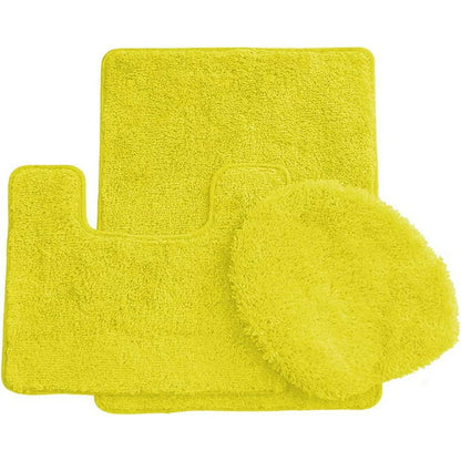 Simple Elegance by Ben&Jonah 3 Piece Bath Rug Set: 1 Bath Rug , 1 Contour Mat and 1 Toilet Seat Cover