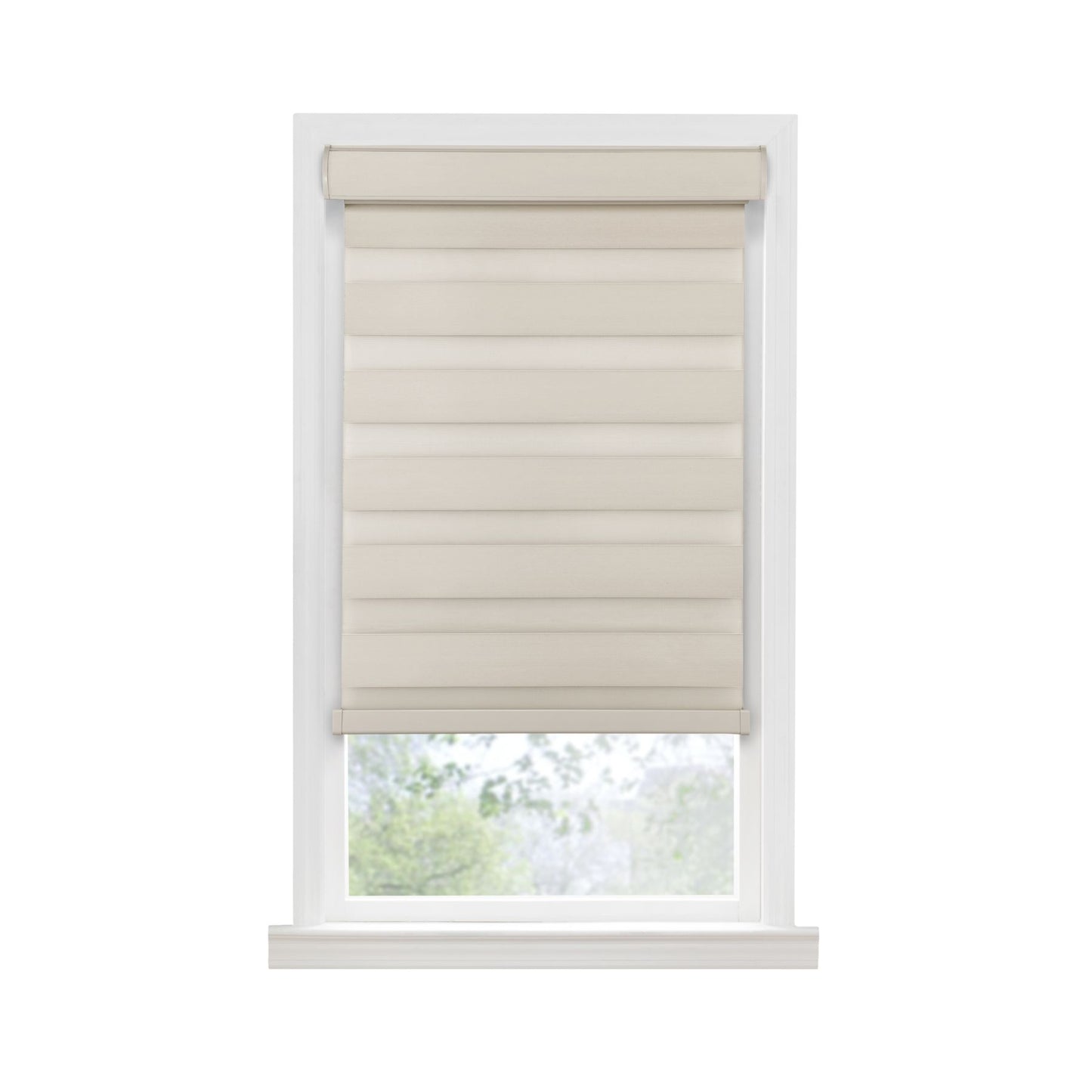Traditional Elegance Cordless Sublime Room Darkening Double Layered Shade 33x72 - Tan