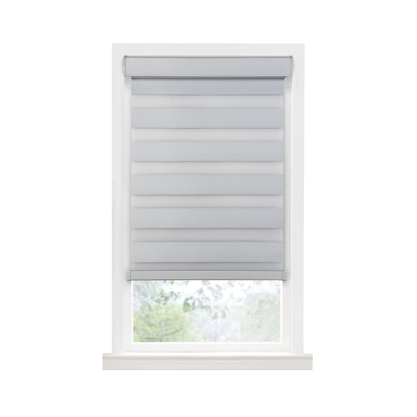 Traditional Elegance Cordless Sublime Room Darkening Double Layered Shade 27x72 - Oyster